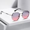 Fashion Vintage Gradient Sunglasses for Women Polygonal Frame Eyeglasses Designer Sun Glasses UV400 Travel Driving Shades