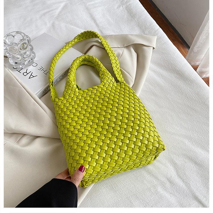Premium Sense Tasche Damen neue vielseitige Kind- und Mutter-Schulter-Unterarmtasche Nische handgewebte Pendler-Tragetasche