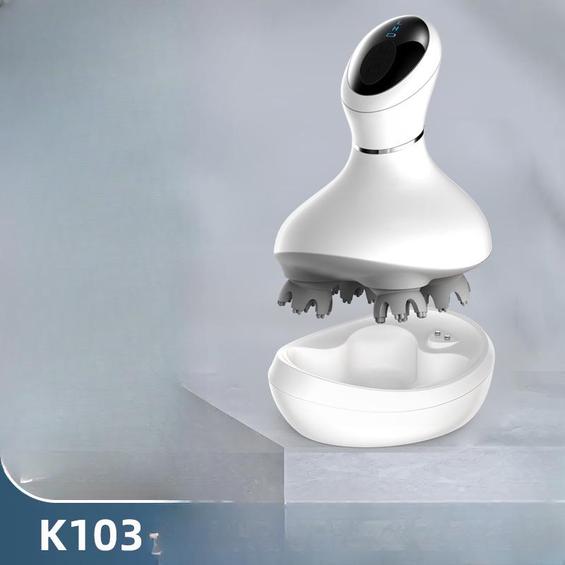 Home Electric Head Massager Rechargeable Waterproof Vibration Kneading Smart Mini Multi-functional Scalp Massager