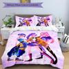 Colorful Fashion Friends Bedding Set - 3 Piece Comforter Cover Gift for Bedroom,Includes No InsertB125