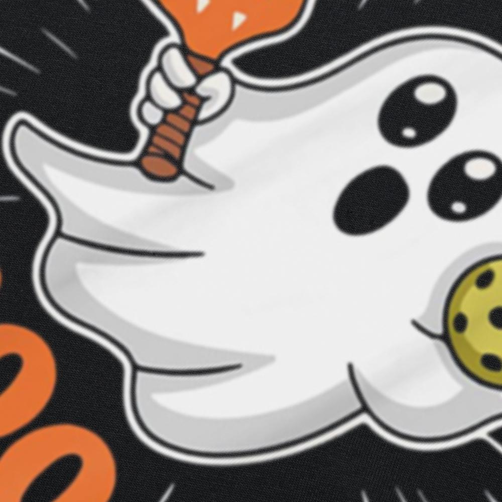 Funny Pickle-Boo Ghost Playing Pickleball Halloween T Shirts Men Cotton Humor Streetwear Tee Shirt Short Sleeve Unisex Clothing