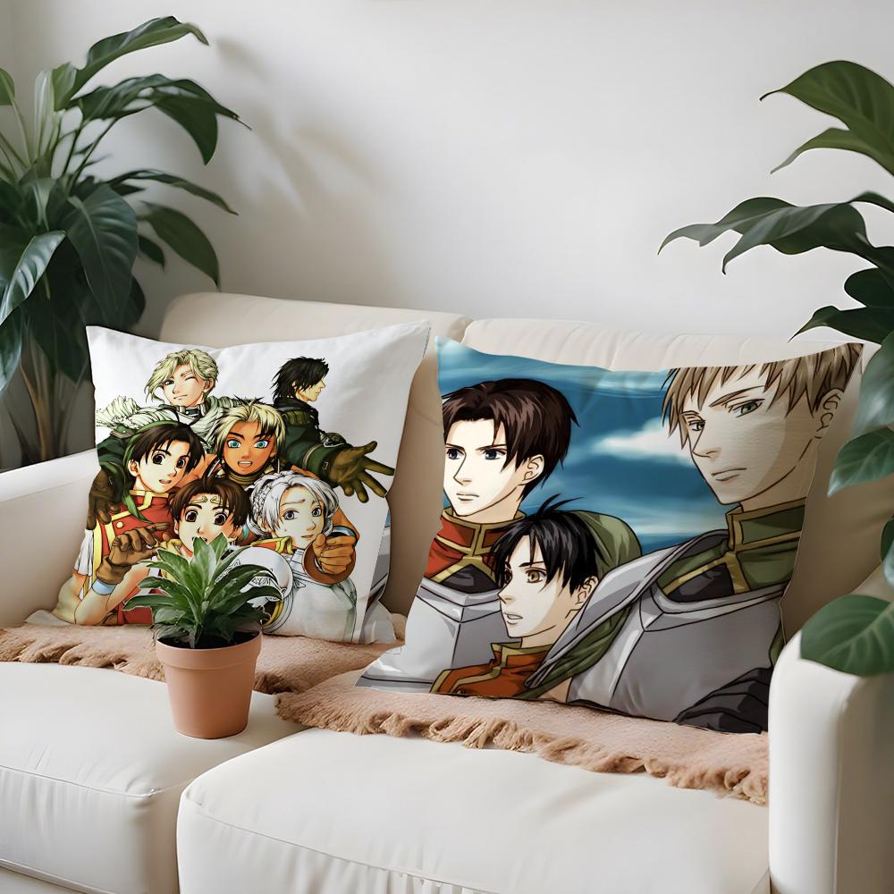 Anime G-Genso S-Suikoden Pillow Case Living Room Sofa Decorative Cushion Cover Simple Household Light Luxury Printed Pillow