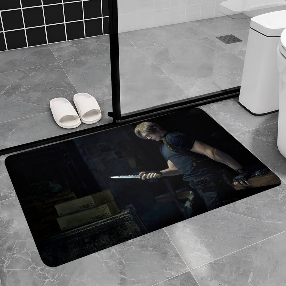 Game Leon Resident Evil Hallway Carpet Washable Non-Slip Living Room Sofa Chairs Area Mat Kitchen Doormat Area Rug