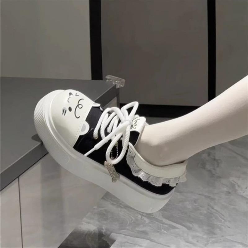 

Coco оригинальные туфли-маффины милые туфли-куклы с большой головой кеды туфли Лолиты повседневные лоферы лоли кэжуал универсальные 40 чёрный