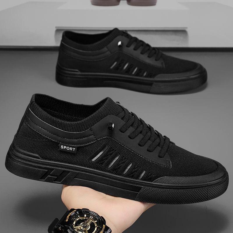 

Summer men s shoes new breathable mesh shoes canvas shoes men s trend versatile flying woven mesh sports leisure board shoes men 44