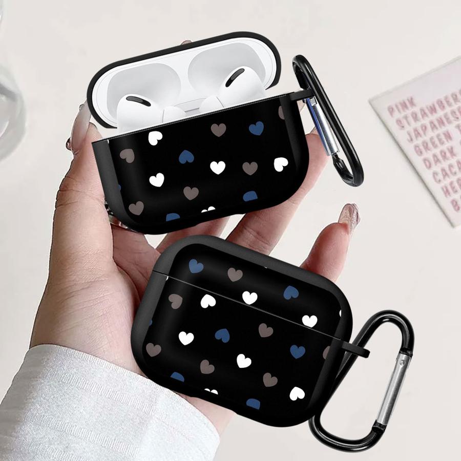 Brown Love Heart Case For Airpods Pro Pro3 2 4 1 Pro2 3 Earphone Cases Cover