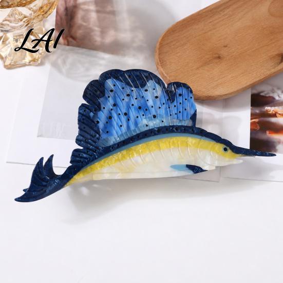 Fashionable Hairpins for Women Sea Animals Hair Claw Clip Women Elegant Ocean Theme Hairpin