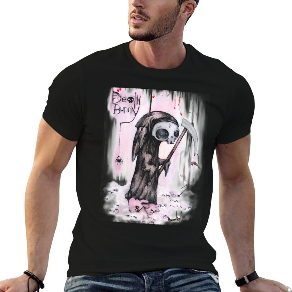 Death Bunny Tshirt Trendy Print Short Sleeve Tshirt