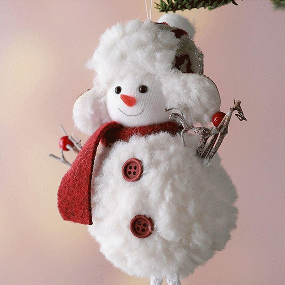 Soft Plush Snowman Doll Cartoon Christmas Tree Decorations Shopping Mall Hotel