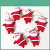 Delightful Red Mini Santa Claus Hanging Decorations Set Of Six For Holiday Cheer