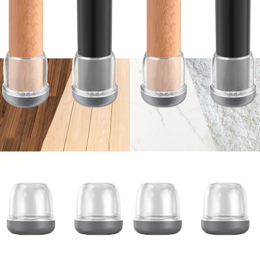 8 Pcs Wear-resistant Furniture Feet Pad Resilient Chair Leg Cover Chair Leg Silent Mat  Carpet