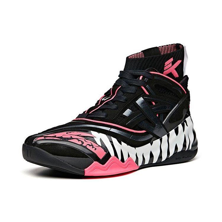 Anta Marvel X Destruction Venom KT6 Pânză Thompson Piele Sintetică Absorbție Șoc Anti-Alunecare Rezistente la Uzură Pantofi de Baschet High-Top 112041102-6