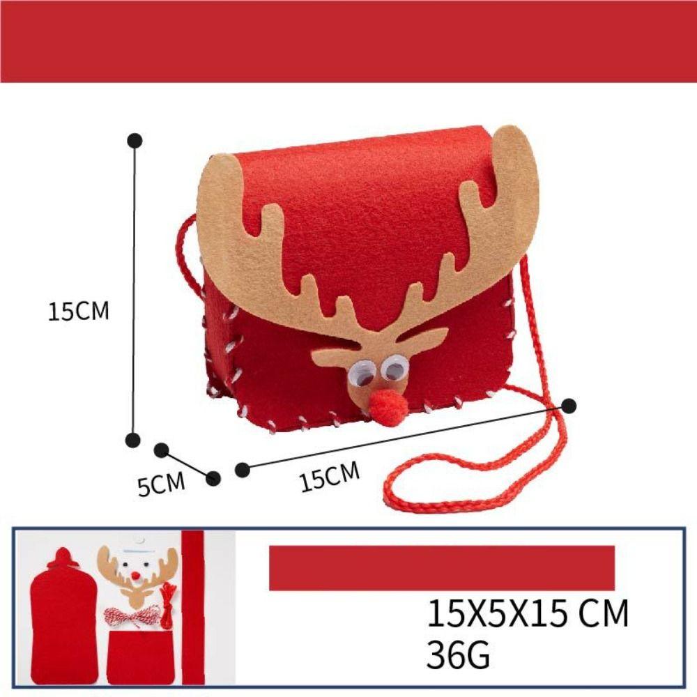 DIY Christmas Decoration Handicraft Craft Toys Bag Xmas Creative Materials Kits Gift Box Candy Bag Kids Handbag