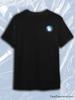 T-shirt TeeSensation Noir à Col Rond et Manches Courtes avec Petit Logo Rond Bleu Ancien Geely sur la Poitrine