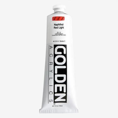 Acrylverf - GOLDEN - Naphthol Rood Licht - 150ml - Rood - Hoge lichtechtheid