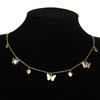 Exquisite Multilayer Pendant Butterfly Necklace, Women Ladies Dainty Choker Chain, Boho Jewelry