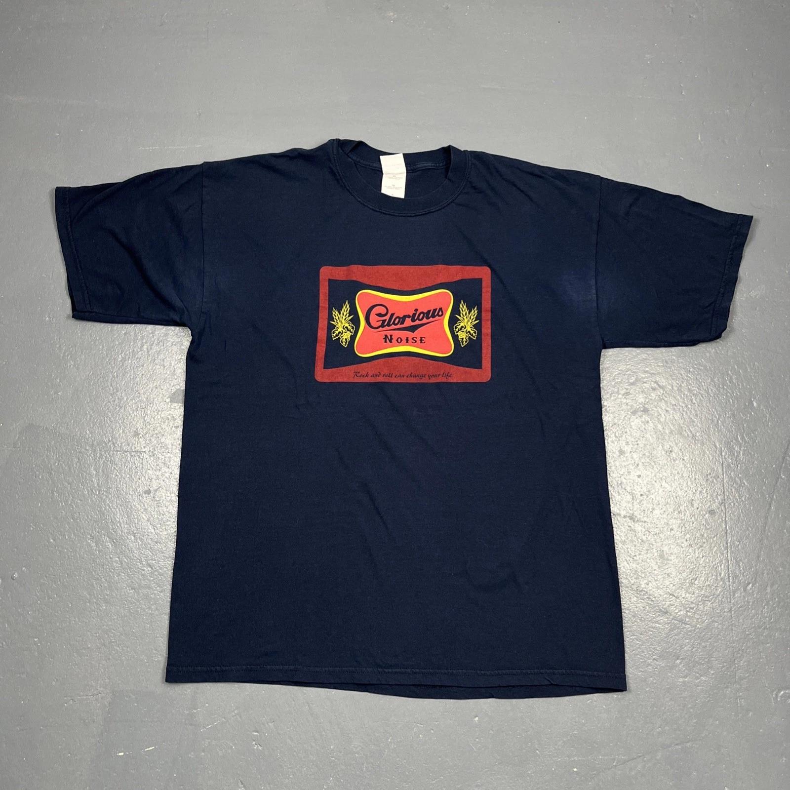 

Vintage Y2K Glorious Noise Records Graphic Tshirt Blue XL VTG Casual Unisex 3XL