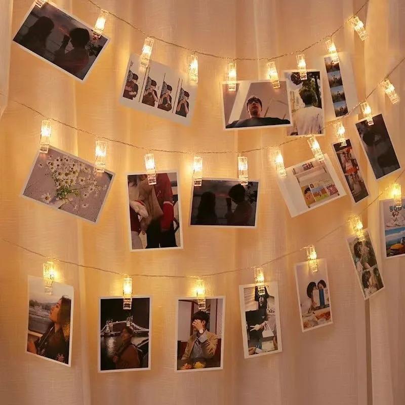 LED clip light string photo wall decoration light festival light party decoration atmosphere light Christmas decorations