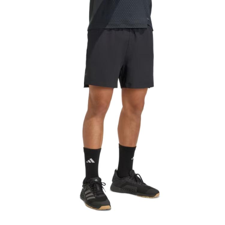 Adidas 3-Stripes Workout Power Solid Color Elastic Waist Mid-Rise Sports Shorts Men shorts KD0353