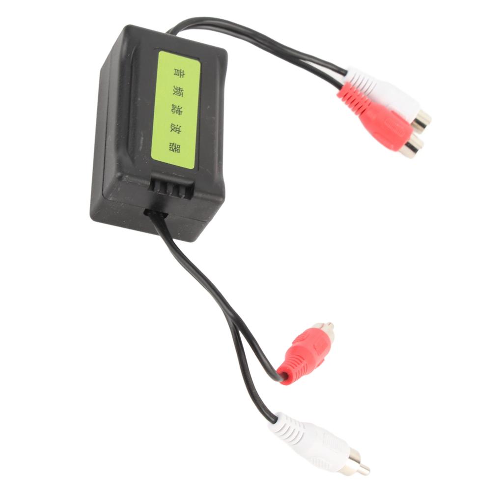 Radio Noise Filter Ground Loop Isolator RCA Connectors 3.5mm 0.1in Car Stereo Voice Frequency Filter for Car