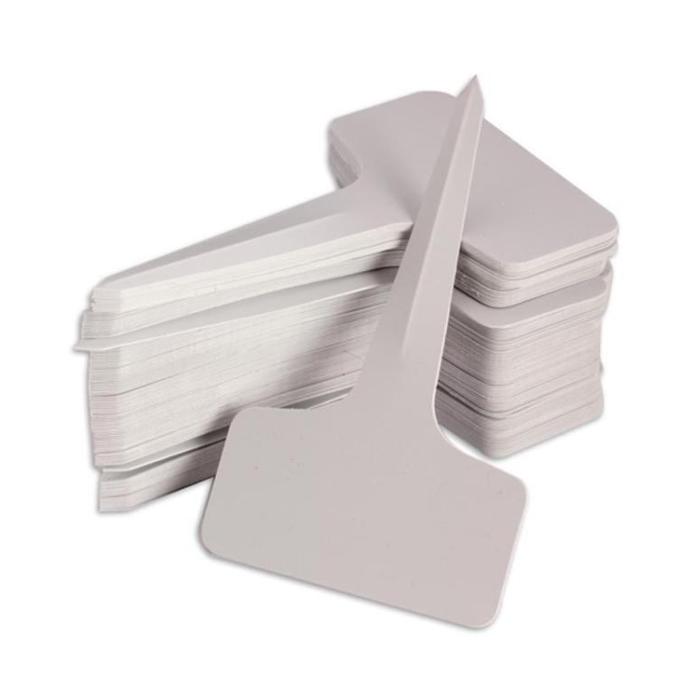 100pcs 6 X10cm Plastic Plant T-type Tags Markers Nursery Garden Labels
