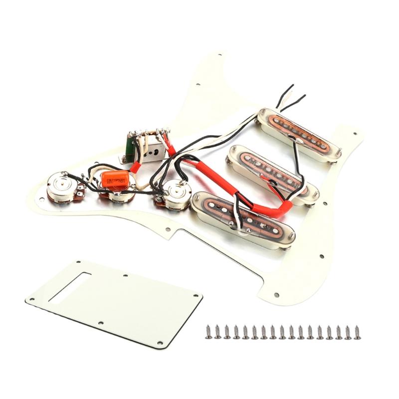 Prewired Pickups Set Loaded Pickguard Pickups Guitar Alnico 5 Pickups SSS Single Coil Pickups Cover Set Loaded Humbucker