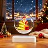 Creative Christmas Party Accessory Magnetic Levitating Santa Claus Tree Ornament with LED Light, Lighted Rotating Floating Desk Decoration for Office