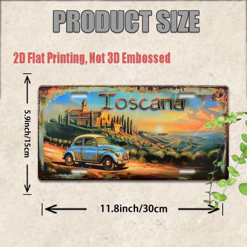 Retro Metal Wall Art Travel Cityscape Decor for Living Room Bedroom Cafe