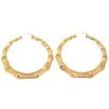 Exaggerated Large Bamboo Joint Hoop Earrings For Women Fashion Gold Color Circle Round Geometric Earrings Jewelry Party Gifts