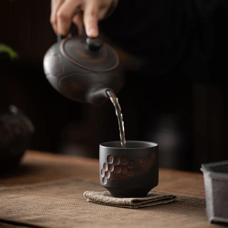 Jianshui Purple Pottery of Yunnan Tea Cup Handmade Blind Ceramic Kung Fu Tea Cup Tea Cup Master Cup Single Cup Bowl Mug
