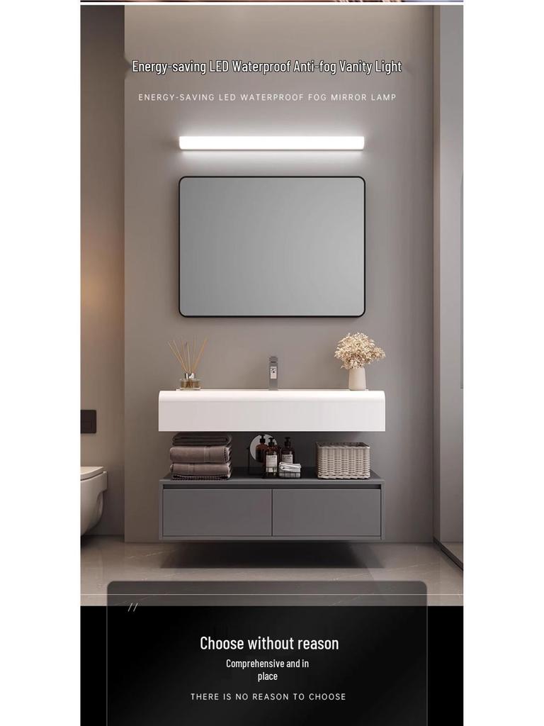 Bathroom LED Sensor Vanity Mirror Cabinet with Fog-Proof, Waterproof, and No-Punch Installation