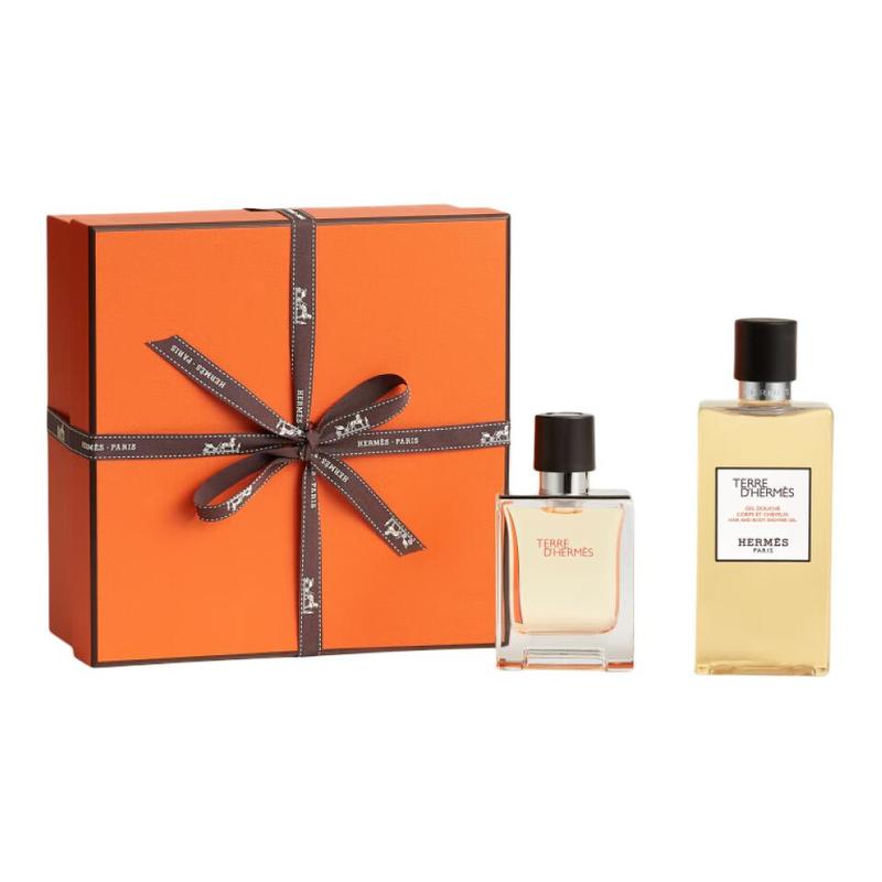 Набор Hermes Terre d Hermès Туалетная вода EDT Цитрус Перец + 24194858 24194858-Двухпредметный набор: Парфюм Dadi 50 мл + Гель для душа Dadi 200 мл коричневый