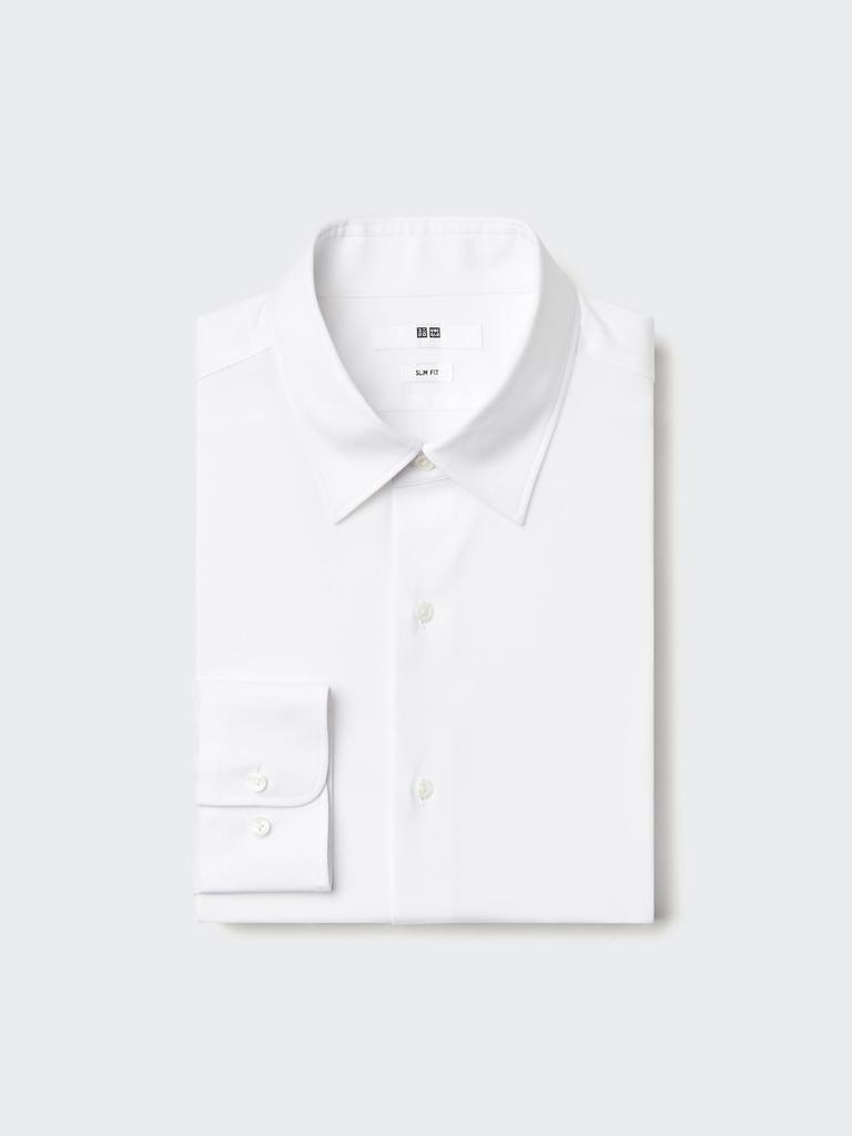 Uniqlo Japan Fine Cloth Slim Shirt Regular Collar No Pocket