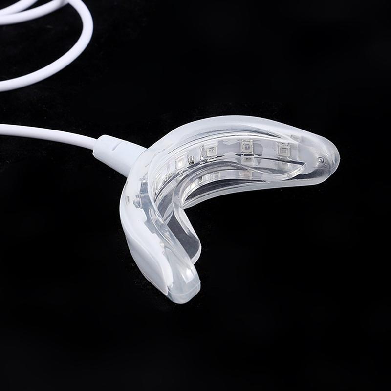 1ks 4v1 bělení zubů 16 světel načasované Inteligentní LED přenosné USB dobíjecí modré světlo Orální péče Bleach Bělení zubů