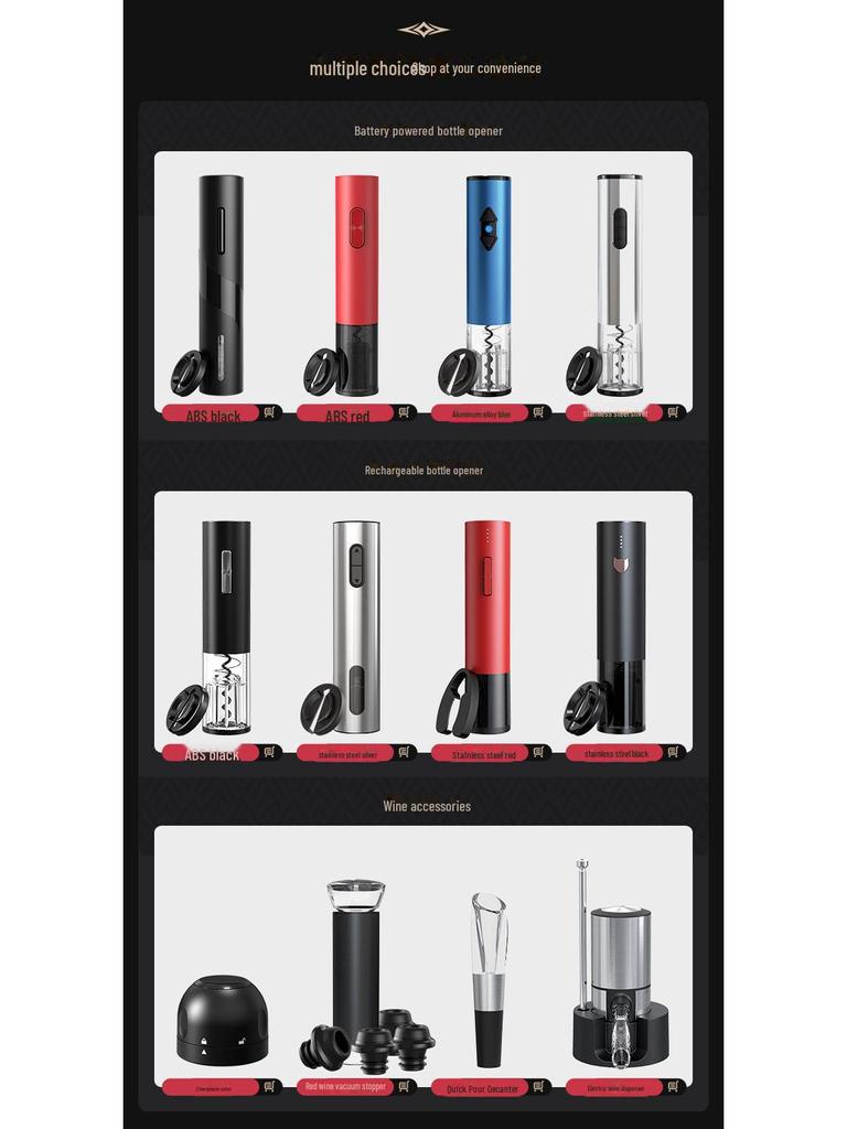 2024 Automatic Electric Red Wine Bottle Opener – Innovative Household Corkscrew