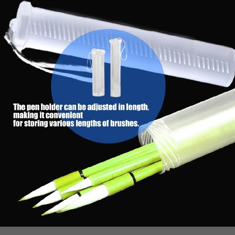 Shatterproof Plastic Writing Brush Storage With Customizable Sections For Different Sized Writing Brushes