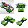 4Pcs Dumbbell Bracket Mat Frame Stand Dumbbell Rack Floor Protection Pad Dumbbells Plastic Display Stands Weight Holder