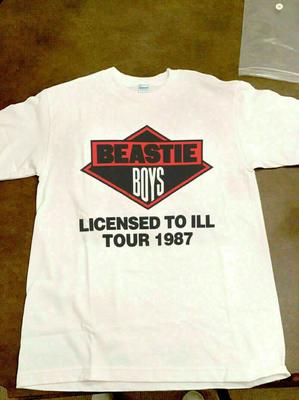Beastie BoysLicensed To Ill Tour 1987 White Men's Tshirt Size USA Unisex Heavy Cotton