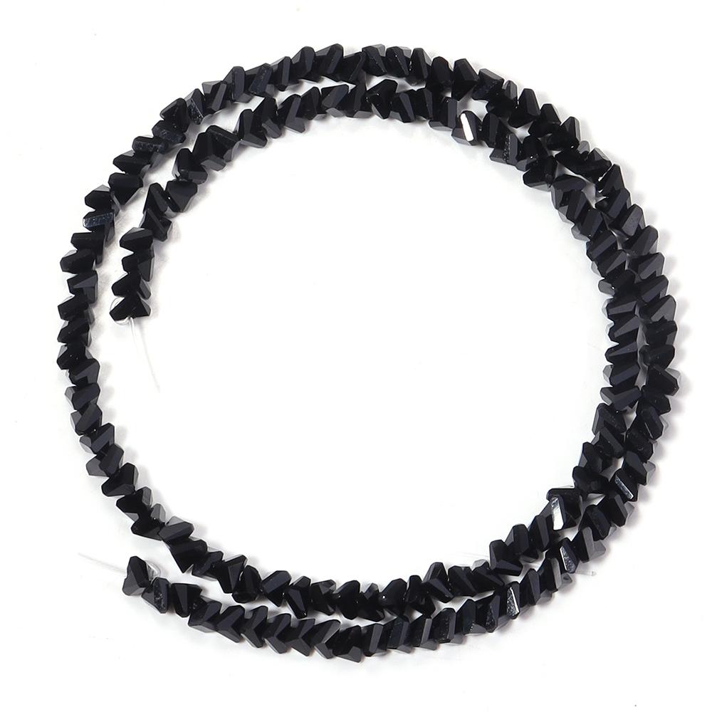 120 шт./лот 4 мм Треугольные Хрустальные Стеклянные Бусины Россыпью Бусины-Разделители Для Изготовления Украшений DIY Браслет Ожерелье Аксессуары чёрный