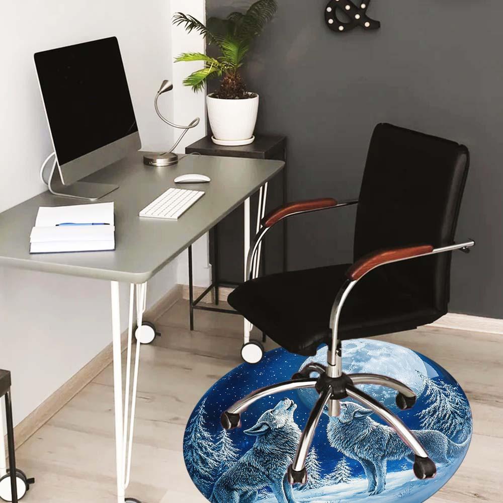 Wolf Under The Moon Rug Suitable For Office Reception Decorative Carpet Office Chair Protection Carpet And Also Suitable For Gifts To Relatives And