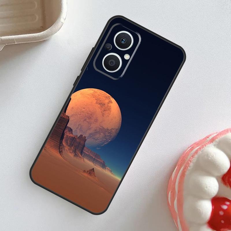 Moon Stars Space Case For OPPO Reno 11F 8T 4Z 5Z 4 6 7 8 5 Lite 10 Pro OPPO Find X2 X3 Lite X5 X6 Pro Cover
