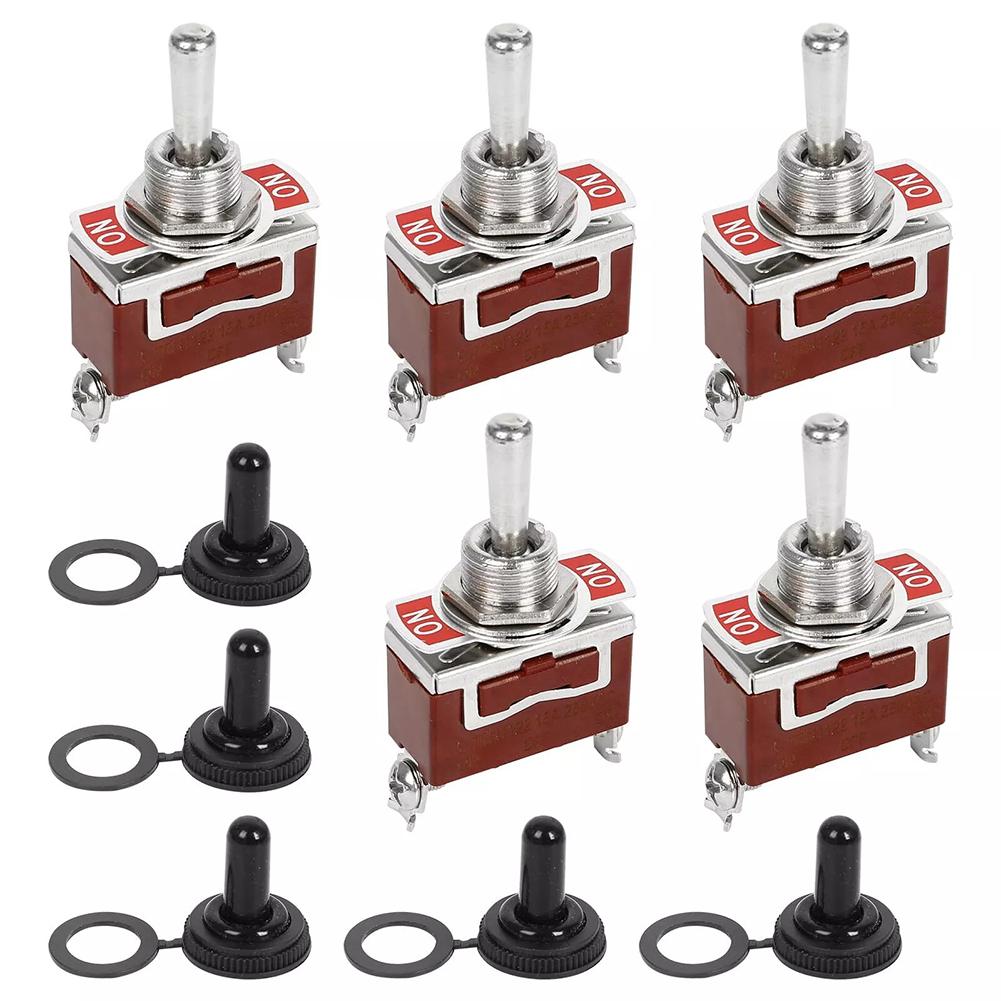 SPDT Toggle Switch 5Pc Reliable SPDT Toggles with Machine Screws Perfectly Designed For Quick Wiring In Vehicles