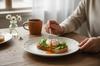 Ceramic Breakfast Dessert Plate 21 Cm Elegant Design Daisy Line