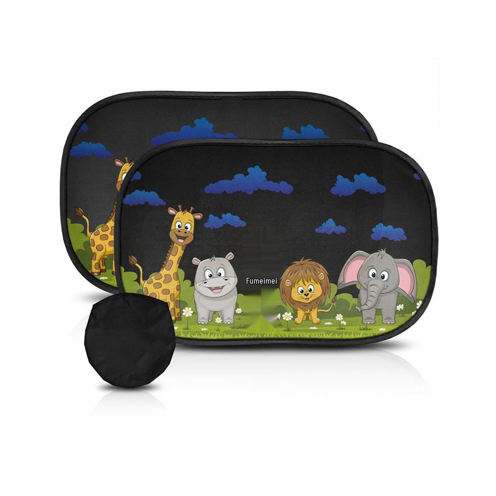 Cartoon Print Sunscreen Heat Insulation Car Sun Shade