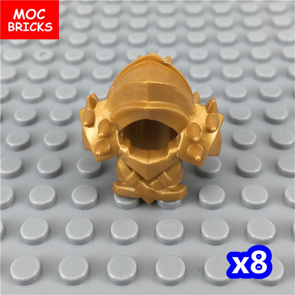 MOC Bausteine Mittelalter Ritter Rom Waffe Goldenes Schwert Schild Speer Hellebarde Helm Actionfigur Pädagogischer Baustein Geschenke