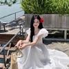 Elegant French Ruffle One-Shoulder Summer Dress 2026 - Women's Beautiful Niche Long Design