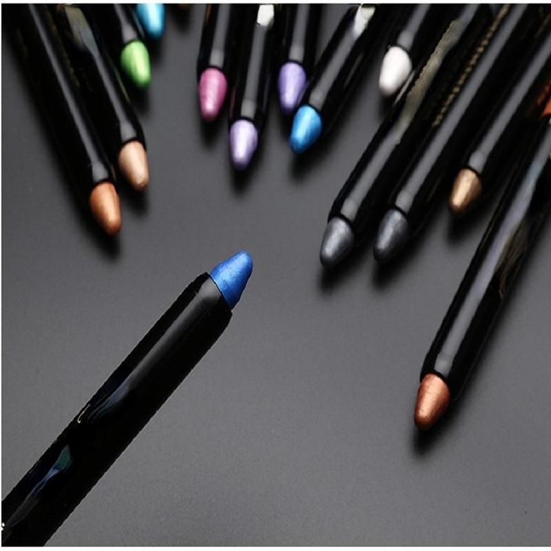 Matita Penna Gel Ombretto Impermeabile Perlescente Lucida per Occhi da Donna, Eyeliner, Stick Illuminante, Gel Eyeliner