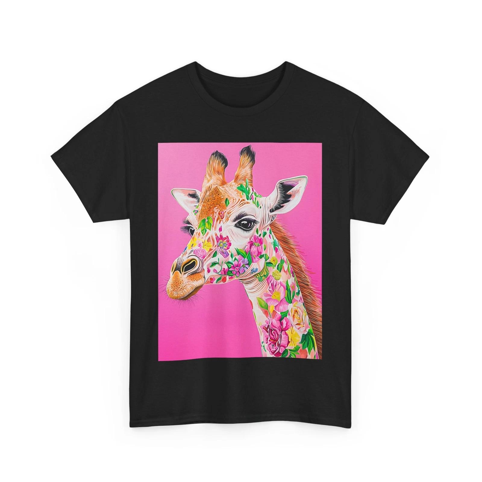 

FLORAL FLOWERS GIRAFFE ART TEE Tshirt GIFT MEN WOMEN TEENS SPRING ANIMAL SHIRT S