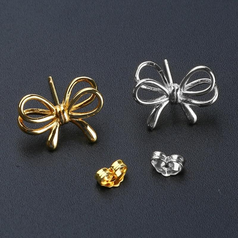 Modern Bowknot Earrings Accessories Dainty Ear Studs Ear Pendant Jewelry Charm Trendy Ear Accessory for Everyday Wear