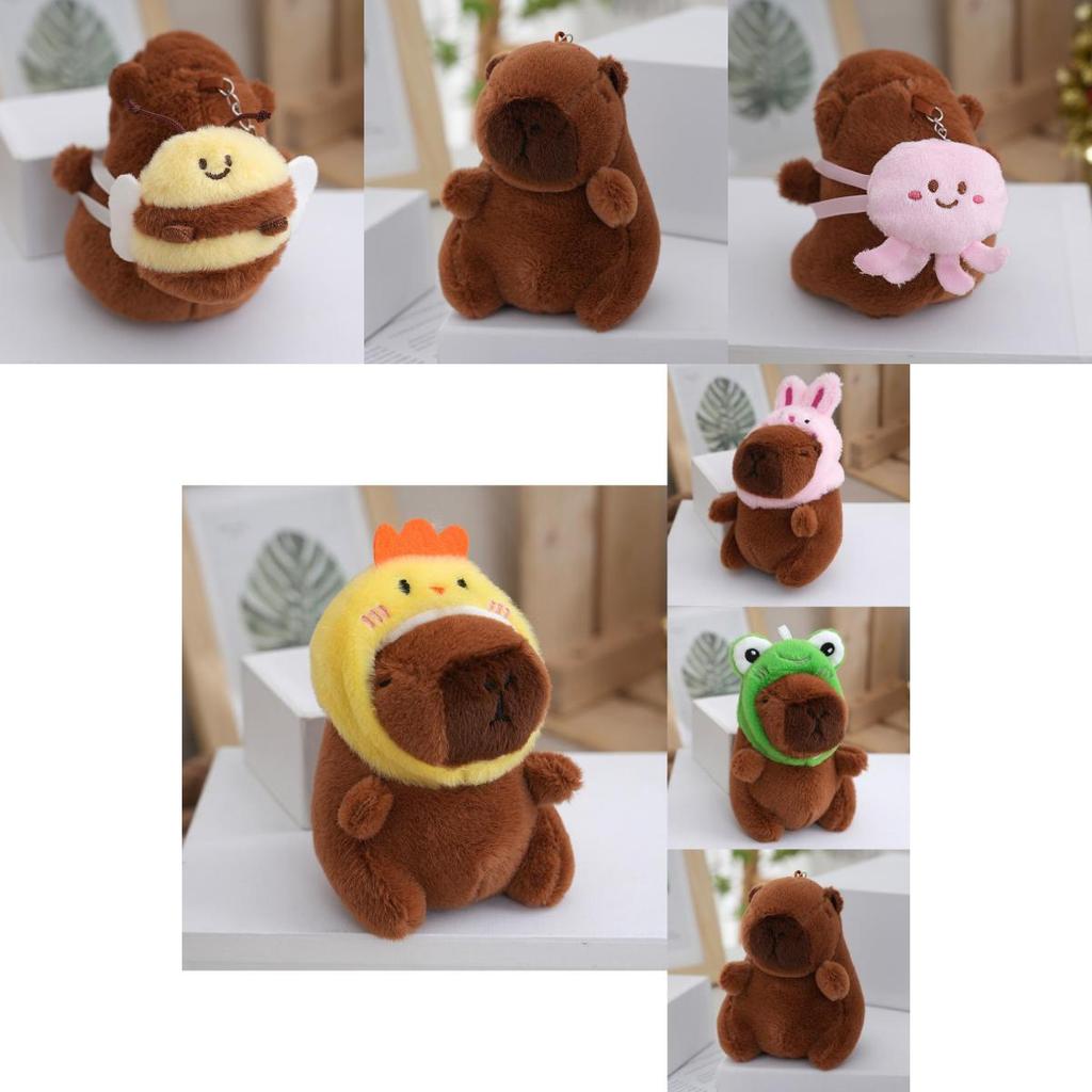 Charming Capybara Plush Keychain Soft Toy In Various Designs Ideal For Collectors And Gift Givers